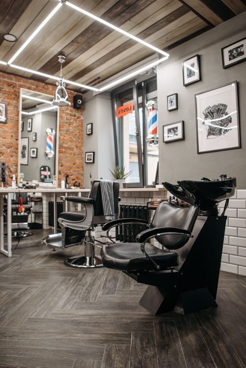 Intérieur d’un salon de coiffure, photographie d’illustration